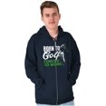 thumbnail image 5 of Born to Golf Forced to Work Golfing Zip Up Hoodie Men's Women's Brisco Brands X, 5 of 6