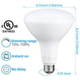 thumbnail image 3 of TORCHSTAR 16-Pack BR40 LED Light Bulbs, 17W=100W, 1400lm, Dimmable, E26 Base, Indoor Flood Light for Cans, Recessed Kit, UL Listed, 3000K Warm White, 3 of 7