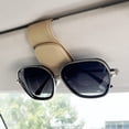 thumbnail image 2 of Soporte para anteojos de sol para auto CMWWYFC Magnético de Cuero Beige, 2 of 6