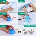 thumbnail image 5 of 1-24Pcs Reusable Vacuum Storage Sealing Bags with Hand Pump Clear Folding Compressed Space Saving Vacuum Bag for Clothes Travel, 5 of 5