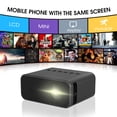 thumbnail image 3 of YT500 Compact LED Projector with 324x240P Resolution (1080P Compatible), 16-100 Inch Display, Wireless & Wired Phone Screen Mirroring, 100-240V US Plug, Portable Home Theater/Office/Camping Use,, 3 of 6