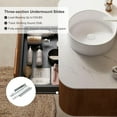 thumbnail image 4 of 30" Modern Bathroom Vanity with Sink, Floating Cabinet with Ultra-Thin Ceramic Basin and Marble Top, Extra Large Storage Drawer, Soft-Close Design, Nature Wood, 4 of 7