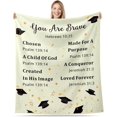 thumbnail image 2 of 2025 Graduation Blanket for Her Women You Are Brave Throw Blanket Class of 2025 Seniors for Him Men High School College School Graduation Gifts Blanket Decorations Graduates Blankets 50x60, 2 of 6