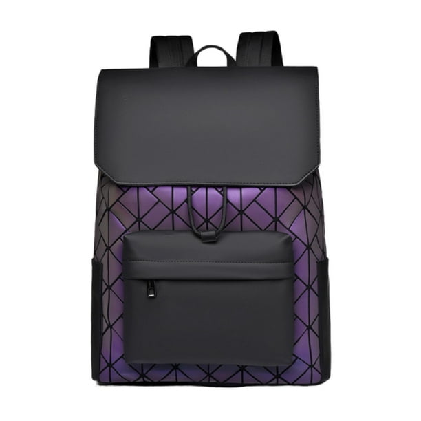 Mochila de negocios impermeable y ligera para llevar en la universidad, bolso grande para computadora Púrpura