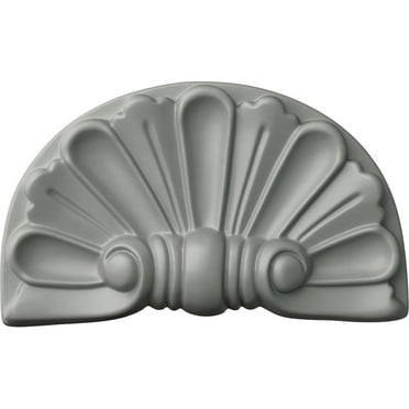 Ekena Millwork 9"W x 5 3/8"H x 1 1/8"D Modern Shell Onlay