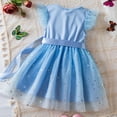 thumbnail image 4 of Edvintorg Baby Dresses Girl Summer New Sleeveless Ruffle Lace Dress Round Neck Embroidery Mesh Princess Dress for Girls School 1-6 Years, 4 of 7
