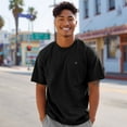 thumbnail image 3 of Dalix Lil Smile Heavyweight Soft Tee Short Sleeve Cotton Shirt Mens in Black S Small, 3 of 5