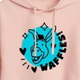 thumbnail image 3 of Shrek - Waffles Donkey - Juniors Cropped Pullover Hoodie, 3 of 5