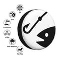 thumbnail image 5 of ZNDUO Abstract Angler Pattern Spare Tire Cover, Universal Fit for Jeep Trailer RV SUV Camper Vehicle Waterproof Dust Tire Cover 14 inch, 5 of 8