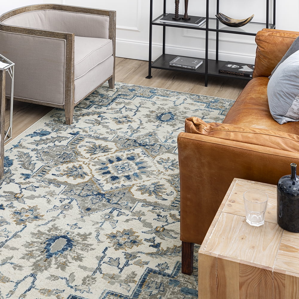 Mohawk Home Priam Indoor Woven Area Rug, Blue, 5'3" x 8