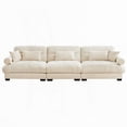 thumbnail image 6 of Modern 3-Seat Velvet Sofa 220×80×75cm with Cloud-Like Comfort and Waist Pillows, 6 of 14