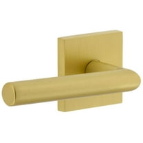 Viaggio Qadmod_Prv_238_Lh Quadrato Left Handed Solid Brass Privacy Door Lever Set - Brass