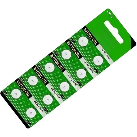 10Pcs AG10 Batteries Button Cell 1.5V 189 389 390 LR1130 Alkaline Coin Batteries for Calculator Watches Toy