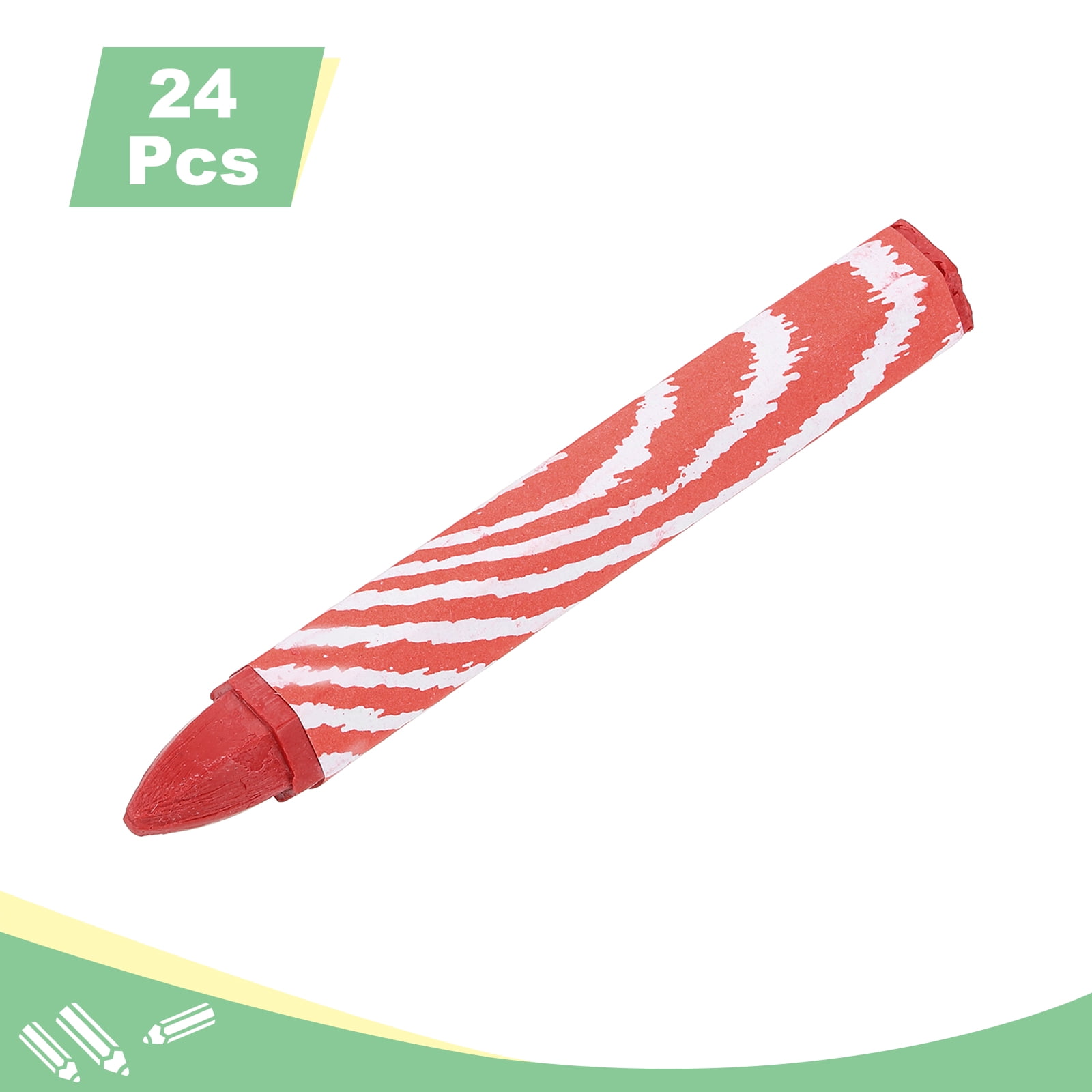 Uxcell Lumber Marking Crayons, 24 Pcs Red Hex Wax Tire Marker, 4.1" x 0.59" Hex Waterproof Drawing Crayons Furniture Marker for Wood, Glass, Cartons, Cloth, Stone, Ceramics