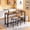 55in-Brown, variant on NiamVelo 55 In Bar Table Pub Table Dinning Table Tall Bar Tables Rectangular Bar Counter with Sturdy Metal Frame for Bar, Dining Room, Coffee Shop(Brown)