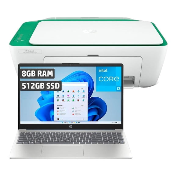 Laptop HP 15-fd0026la Intel CI3 8GB RAM 512GB SSD Incluye impresora Ink Advantage 2375