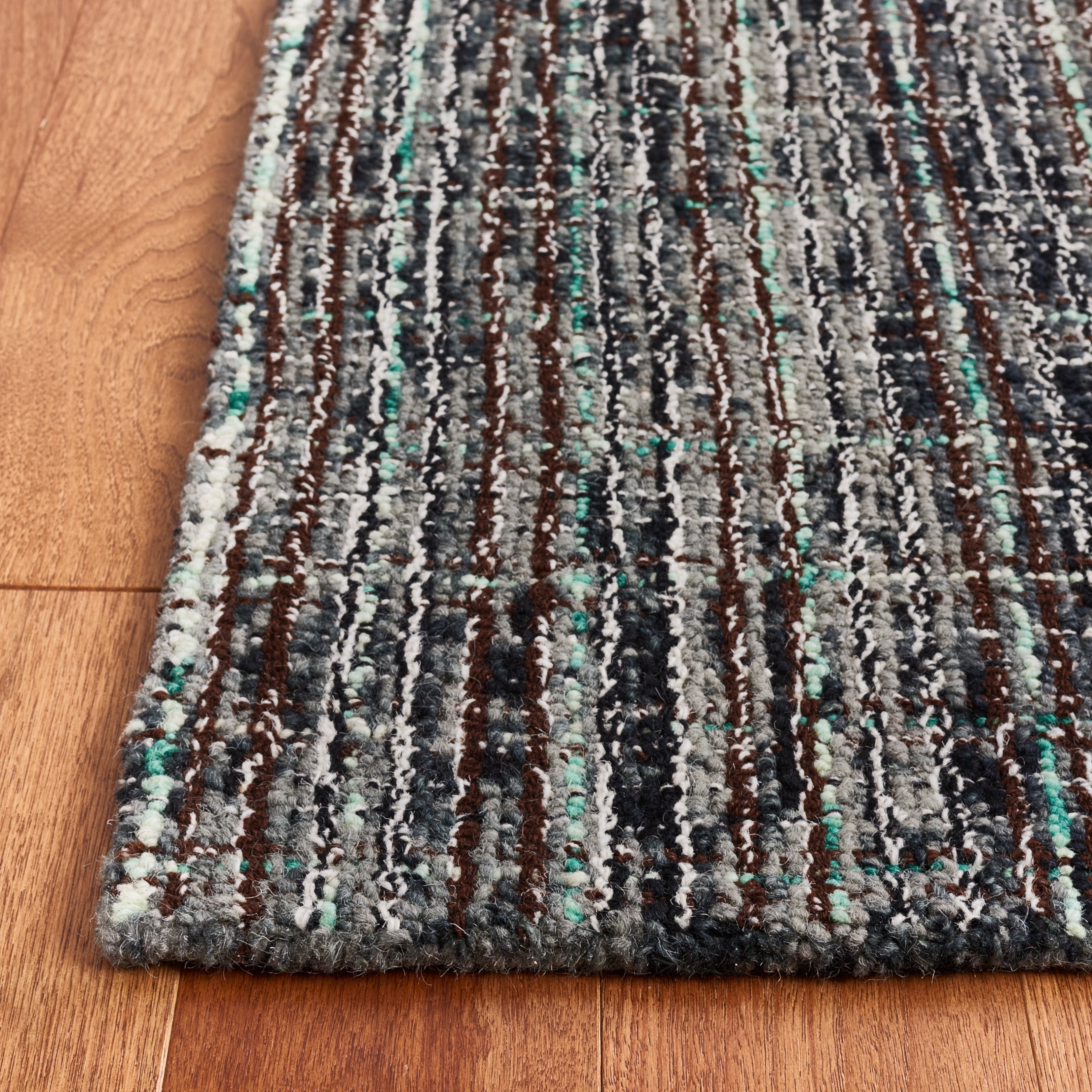 SAFAVIEH Abstract Linton Trellis Area Rug, Dark Gray/Brown, 9' x 12'