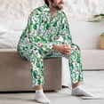 thumbnail image 7 of Honeii Cactus Plants Pattern Mens Pajamas Set,2pcs Men's Lounge Long Sleeve Sleep Shirt and Pajama Bottoms Sleepwear Set,Mens Pjs Sets-Large, 7 of 7