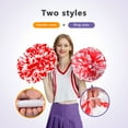 thumbnail image 4 of Pack of 2 Cheerleading Pom Poms 12 inch Foil Plastic Metallic Cheerleader Pom Poms for Cheer Sport Kids Adults Team Spirit Cheering, 4 of 6