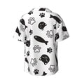 thumbnail image 6 of PAYOHTO Cat Fish Paw Mens Hawaiian Casual Short-sleeved Shirt Tropical Summer Beach Button Down Shirts, 6 of 7