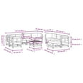 thumbnail image 4 of vidaXL 10 Piece Garden Lounge Set with Cushions White Solid Wood, 4 of 5