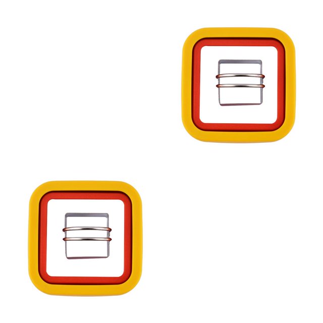 Injueey 3 uds cortadores de sándwich estrella conveniente sellador multifuncional Simple operación crimpadora sándwiches hamburguesas Forma cuadrada 2piezas