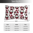 thumbnail image 2 of Honeii Rose Flowers Print Pillow Cases,Plush Throw Pillow Covers,Decorative Pillowcase for Sofa, Couch, Living Room-20"x30", 2 of 6