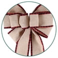 thumbnail image 4 of Coxeer Christmas Bows Linen DIY Large Ribbon Bows Wreath Bowknots Tree Topper Bows, 4 of 4