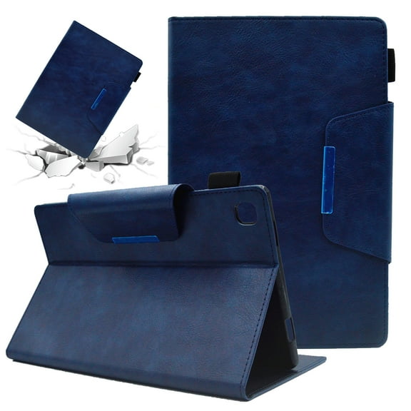 SaniMore Wallet Case for Samsung Galaxy Tab A7 Lite 8.7 inch 2021 Model (SM-T220/T225), Card Slots & Pen Holder [Auto Sleep] PU Leather Magnetic Ciasp Kickstand Shockproof Full Protective Cover, Blue