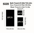 thumbnail image 3 of 8 Piece Striped Towel Set - 2 Bath 2 Hand 4 Washcloths 100% Ring Spun Cotton Highly Absorbent Bathroom Towels for Hotel Spa Gym Home Use, 3 of 4