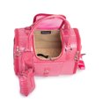 thumbnail image 2 of stanreset Sac de Transport pour Animaux de Compagnie en PU Mode Respirant pour Chien Chaton de Voyage Extérieur avec Sac à Main Sangle Réglable Fournitures pour Animaux Rose Rouge P, 2 of 9