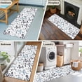 thumbnail image 5 of Runner Rug 2'x6', Grey Blue Botanical Washable Non-Slip Hallway Runner Rugs, Watercolor Spring Floral Summer Leaf Bedside Rugs Floor Mats Carpet Runners for Kitchen Bathroom Laundry Room, 5 of 8