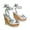 Metallic Silver, variant on Womens Kammie Cork Metallic Wedge Sandals