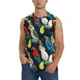 thumbnail image 3 of Uemuo Parrot Pattern Men's Sleeveless T-Shirt,Muscle Athletic Tank Top, Moisture-wicking Quick-dry Breathable Classic Tee Top for Gym Run Outdoor Sports-3X-Large, 3 of 8