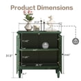 thumbnail image 7 of Spaco Vintage Carved Floral Accent Cabinet, 2-Door Display Sideboard with Adjustable Shelving & Solid Wood Legs for Entryway, Green, 7 of 7