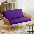 thumbnail image 2 of Solid Futon Cover Slipcover Fit 6"- 8" Futon Mattresses Purple, Twin Size 39x75 Inch, 2 of 9