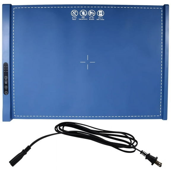 Heating Tray Home Silicone Warming Plate Foldable Food Table Heat Insulation Plate with 3 Adjustable Temperature (US), B