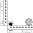 thumbnail image 5 of Gem Stone King 18K Rose Gold Plated Silver Blue Sapphire Engagement Ring for Women | 4.89 Cttw | Cushion 10MM | Gemstone September Birthstone | Size 6, 5 of 5