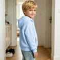 thumbnail image 4 of Generic Boys Oversized Cardigan Loose Fit Drawstring Athletic Jackets,breathable textured knit,Lightweight Fall Winter Sweatshirt Top, 4 of 5