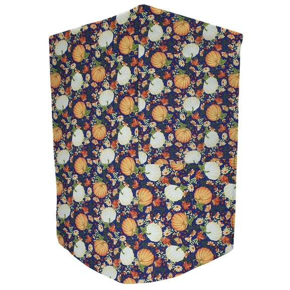 Fall Harvest Coffee Maker Cover by Penny's Needful Things (Pumpkins on Purple)