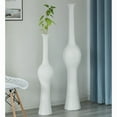 thumbnail image 4 of Unique Style 42.5 inch Tall Floor Vase for Entryway, Dining, or Living Room Decor, Elegant White Ceramic Tall Vase with Intricate Design, Contemporary Home Accent Piece, Modern Decorative Pottery, 4 of 6