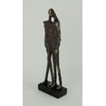 thumbnail image 2 of Statue Abstraite d'Amis en Or Brun et Métallique Texturé, 2 of 4