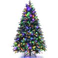 thumbnail image 3 of Patiojoy 6ft Hinged Life-Like Christmas Tree W/ 350 LED Lights Pre-Lit Artificial Xmas Tree W/ 899 PE & PVC Leaves, 3 of 10