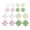 White & Yellow & Pink & Matcha Green, variant on PlayVital Silicone Button Covers and Thumb Grip Set for Nintendo Switch 2, 8 Colorful ABXY Directional Button Caps & 8 Joystick Caps for Joycon 2 - Black and White