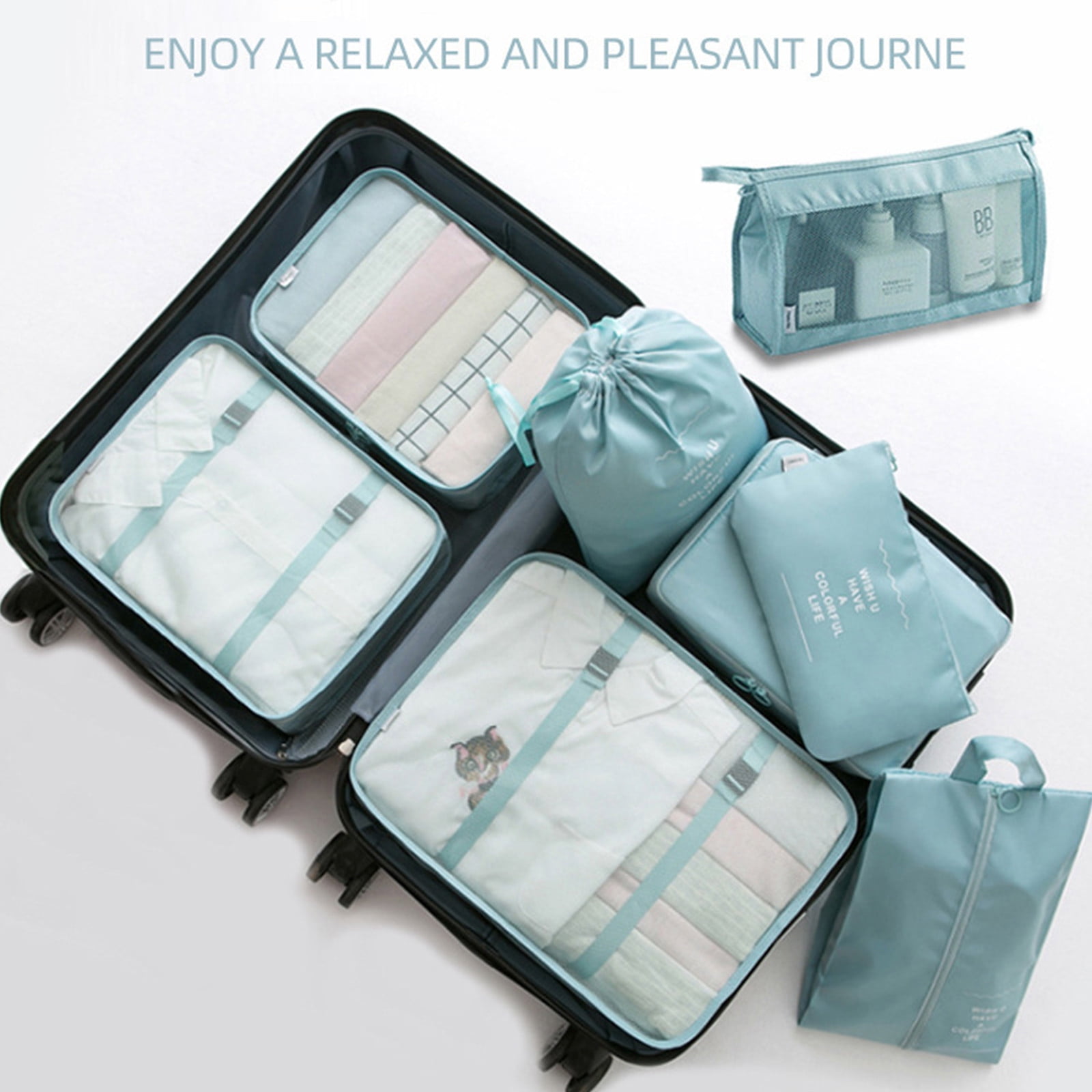 Dizdvizd Lot De 6 Cubes De Rangement Pliants, Sacs Rangement De Valise