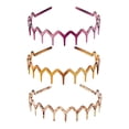 thumbnail image 3 of 3 diademas de moda para viajes, informales, para mujeres y niñas, con diseño de diente de tiburón No negro, 3 of 8