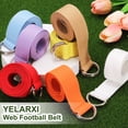 thumbnail image 4 of Uxcell Web Football Belt, Men Canvas Belt Web Flag Football D Ring, Adjustable Soccer Replacement Strap 51 Inch & 2 Pcs & Canvas & Lemon Yellow, 4 of 7