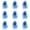 Blue, variant on 30Pcs Glow in The Dark Mini Ghosts Figures Halloween Decoration, Cute Resin Luminous Ghosts Statue, Micro Landscape Creative Decoration for Home Desktop Garden Party Shelf 0.6x0.8 Inch Pink