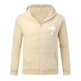 thumbnail image 3 of Gibobby Sudadera cierre hombre Sudadera con Cierre Y Capucha Manga Larga Hombre(Beige,CH), 3 of 5
