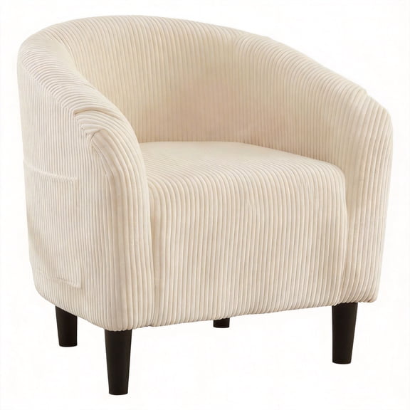 Goldensoil Accent Chair Armchair, with Fabric Padded Seat & Sturdy Legs, 28 x 26 x 29", Beige